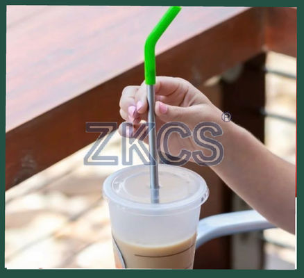 再利用可能なシリコンストロー – 柔らかく、柔軟性があり、食品グレード、カット可能で持ち運び可能