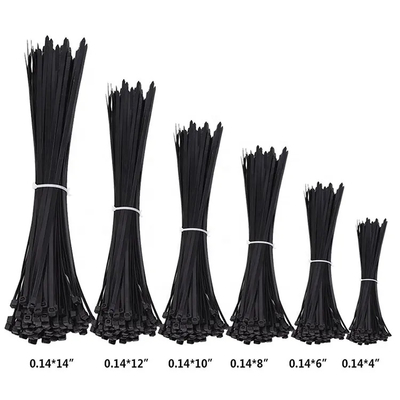 3.6 x 100mmの黒く白い多色を使用してナイロン ケーブルのタイの耐久財を締めているジッパーの自己